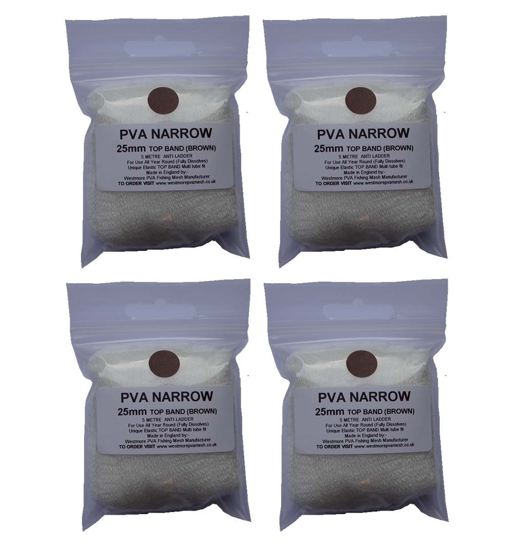 pva mesh x 4 refill - top band brown