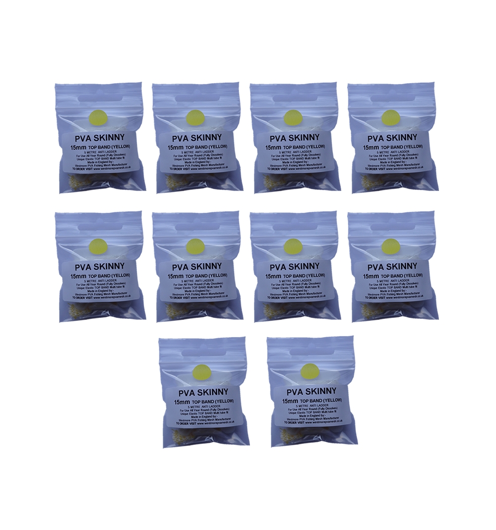 PVA Mesh Refills Pack of Ten - 15mm x 5m - Total 50m (Fast Dissolve - Spun  Yarn)