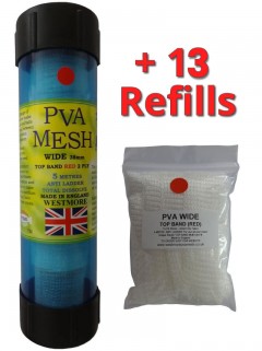 65 Metres of PVA Mesh - 1x 5 Metres on a Tube in a Tube + 12 Refills