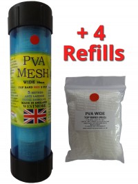 25 Metres of PVA Mesh - 1x 5 Metres on a Tube in a Tube + 4 Refills








