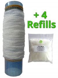 25 Metres of PVA Mesh - 1x 5 Metres on a Tube + 4 Refills


